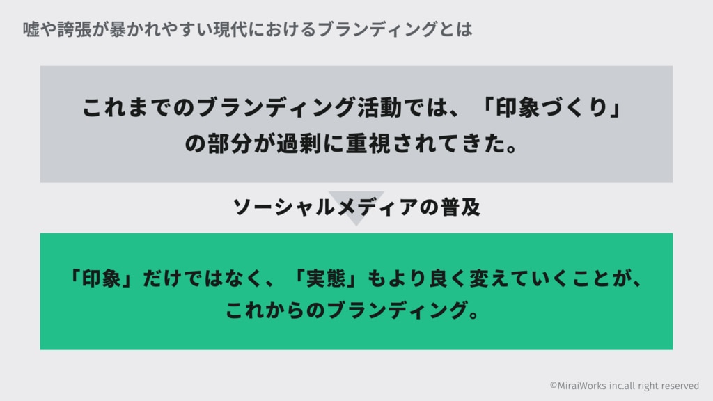 2.嘘や誇張が暴かれやすい現代におけるブランディングとは
