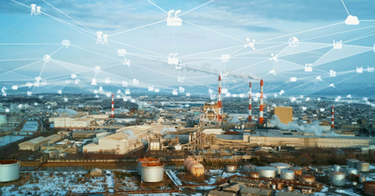 街がネットワークでつながるイメージ