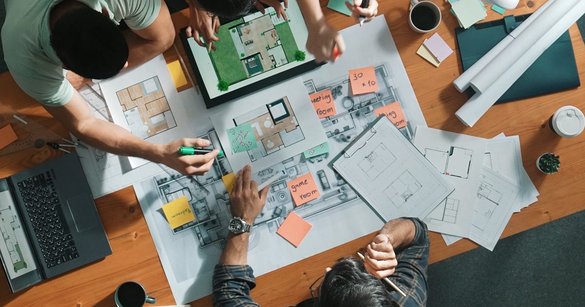 設計図を制作するイメージ