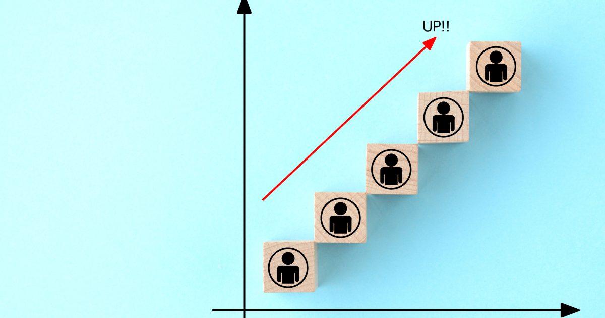 キャリアアップするイメージ